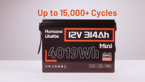 Humsienk 12V 314Ah LiFePO4 Battery Bluetooth Smart BMS Lithium Iron Phosphate Deep Cycle Solar Battery for Home Storage RV Marine Support Series Parallel