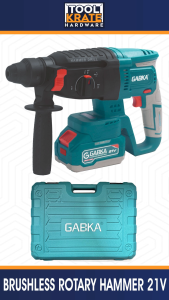 GABKA Brushless Rotary Hammer Drill 21V Cordless Double Speed Li-ion Battery Rechargeable Electric Screw Driver Heavy Duty