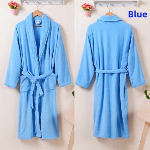 Cotton Towel Material Bathrobe Night-Robe Men and Women Neutral Long Cotton All Year Round Fall and Winter Pure Cotton Water-Absorbing Quick-Drying