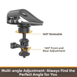 Bbzy | Car Sun Visor Clip Mount 360° Rotatable Camera Holder for GoPro 13/12 and DJI Action 5pro/4/3