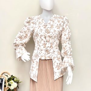 KEBAYA KUTUBARU KEKINIAN KATUN MOTIF RAWNIE KEBAYA WISUDA PREMIUM
