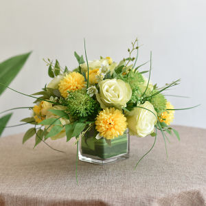 Artificial Flowers Glass Vase Table Centerpiece Restaurant Hotel Meeting round Table Decor Fake Flowers Home Decor Accessories