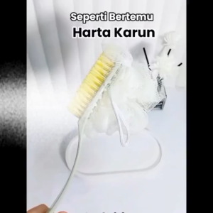 Sikat Mandi Dua Sisi Sikat Punggung Mandi Spons + Sikat Back Rubbing