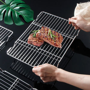 Stainless Steel Barbecue Mesh Mat Reusable Heat Resistance BBQ Baking Net Pad Kitchen Cooking Stove Stand Liner Accessories Tool