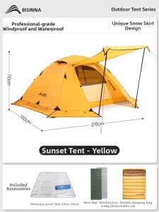 BSWOLF | Waterproof All-Weather Camping Tent Set