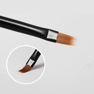 2Pcs Round Wood Handle UV Gel Polish Gradient Color  Acrylic Nail Drawing Pen Nail Ombre Brush Nail Art Painting Pen Brush