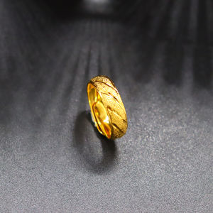 Changhao Vietnamite Gold Ring for Men and Women Original Design Luxury Feeling Small Unique Design Adjustable Gold Color Simulation Marriage Ring