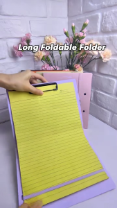 Long Clipboard Foldable File Folder Document Paper Organizers Metal Clip Thickened Material
