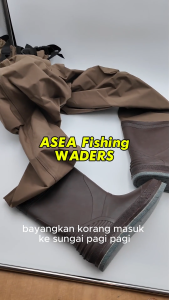 DEMO UNIT Full Body Waterproof Waist Wader Fishing Pants With Boots Baju Pancing