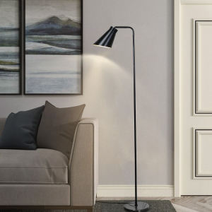 Nordic Modern Simple Living Room Floor Lamp Study Sofa Piano Reading Bedroom Bedside Fishing Stand Lamp Iron Body LED Light
