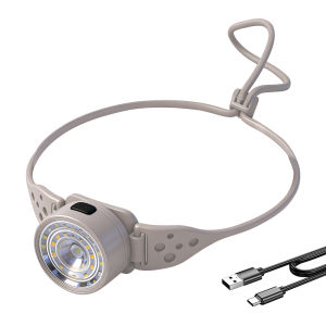 BORUiT Work Head Flashlight Dual Light Source Portable Head Lamp 5 Light Modes Headlight Adjustable Headband for Camping Hiking