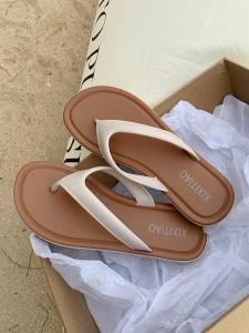 Dép Xỏ Ngón Đế Xuồng PVC Thời Trang Mùa Hè Cho Nữ Đi Biển Dép Xỏ Ngón Đế Bằng PVC Phong Cách Hàn Quốc Dép Xỏ Ngón Chống Trượt