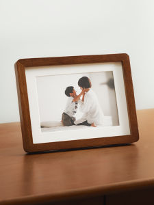 Rounded Walnut Solid Wood Frame 8 Inch