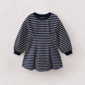 Marc&Janie | Striped Cotton Waist-Accentuating Girls Dress