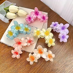 Harga Grosir -  Jepit Rambut 3 Bunga Kamboja / Korean Style Premium Hair Clip Accessories