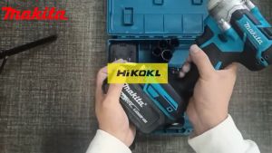 Makita ประแจไฟฟ้าไร้สาย โลหะ 520N.M แรงบิด 259V/6AH บล็อกไฟฟ้า 2 ชิ้น แบตเตอรี่ลิเธียม บล็อกไฟฟ้า แรง ๆ ประแจไฟฟ้าไร้สาย