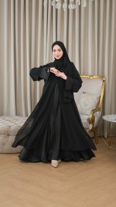 Zayra Hijab | Kamala Dress Gamis Set Pashmina Wanita Ukhti Syari Simpel Payet Babydoll Satin Kondangan Lebaran Jumbo Mewah Elegan Premium 2025