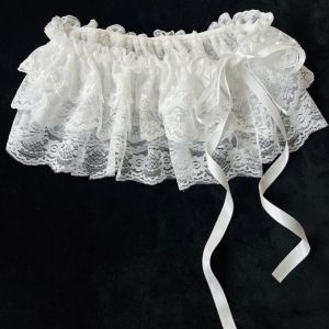 Korean Fashion Lace Irregular Skirt Curtain White Flowers Lace Mesh Halfbody Skirt Women Summer Bottoms Jeans Decorative Hemline