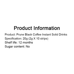 Prune Black Coffee Instant Coffee 0 Fat 0 Sucrose Americano Latte Powder Cold Brew Fat Reduction Heavy Fat Fitness西梅咖啡
