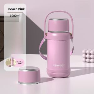 Large Capacity Stainless Steel Insulated Water Bottle Portable Milk Brewing for Women Outdoor Carry-On Tea Pot Chinese Style