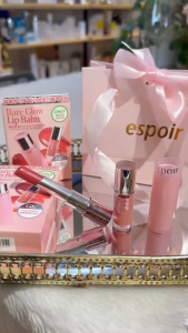Set Son Dưỡng Có Màu Espoir Bare Glow Lip Balm 3g + Son Tint Espoir Couture Lip Tint Glaze Mini 2g