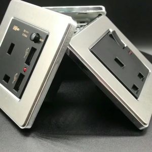 Saklar Dinding Modern Hadiah Inbow - Kontak 2 Pin Anti Karat dengan Panel Baja Tahan Karat