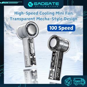 Portable Mini Handheld Fan with LED Display 100 Speed Adjustable Rechargeable 3000mAh Battery High Speed Cooling Superconducting Ceramic