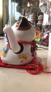 Mèo Thần Tài May Mắn NeKo Vẫy Tay Chiêu Tài Cao 20cm Bằng Gốm Sứ Tráng Men Cao Cấp