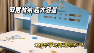 โต๊ะยกได้ โต๊ะและเก้าอี้เขียนสำหรับนักเรียนชั้นประถมศึกษาและมัธยมศึกษา ชุด พื้นที่ขนาดใหญ่ และความสามารถในการรับน้ำหนักที่แข็งแกร่ง ใช้ได้กับนักเรียนอายุ 3-18 ปี