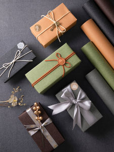 High-End Gift Wrapping Paper Large Size Book Cover Case Retro Color Sealing Creative INS Birthday Gift Box Packaging Material