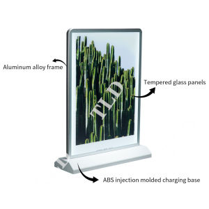 A5 A4 size led menu board vertical light box frame with tamper glass advertising light boxes menu board real estate win