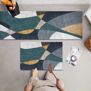 RAKKS Simple Style Diatomite Entrance Kitchen Home Decor Waterproof Anti-slip Carpet Mats Absorbent Oil Absorbent Dirty Mat