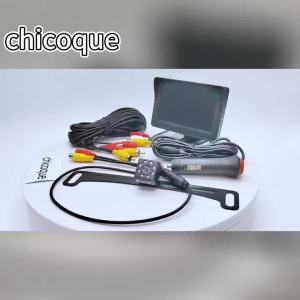 4.3-Inch Universal Monitor and Backup Camera Kit with Eight LED Lights and Night Vision for Pickup Trucks Cars SUVs and RVs