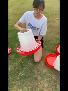Poultry Feeder Bucket Anti-waste [High Quality] 1.5kg-9kg Automatic Chicken Feeding Trough for Farm & Backyard Poultry