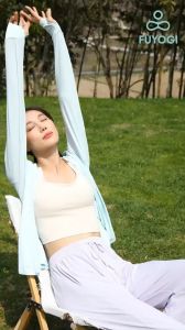 FUYOGI Jacket Women Jacquard Sun Protection Casual Sports Outdoor Quick-drying Yoga Running Hooded Zipper Breathable