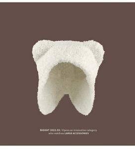 Cute Teddy Bear Ear Cap Womens Autumn Winter Warm Large Head Wrap Tie Ear Protector Hat Sweet Lovely Style Fashion Streetwear