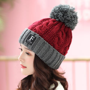 Cute Womens Autumn and Winter Fleece-Lined Warm Cycling Hat