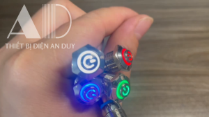 Nút nhấn Tự khóa Power 12mm Công tắc nguồn LED (3V-24V | 110-220V) Vỏ Kim loại Chống nước IP67 Chịu nhiệt độ cao