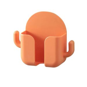 1pcs Punch-free Mobile Phone Holder Wall Mount Stand Remote Control Organizer Storage Box Charging Bedside Container Rack Gift