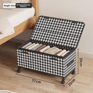 LUTUMEI | Dustproof Transparent Underbed Storage Box with Wheels