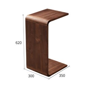 North American FAs Grade Black Walnut Side Table Solid Wood Small Coffee Table Small Square Table Living Room Sofa Side Table U-Shaped Side Table Accessible Luxury