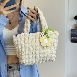 Tote Shoulder Bag Large Capacity Commuter Handbag Womens Spring Summer New High-End Feeling Underarm Bag Soft Polyester Lining