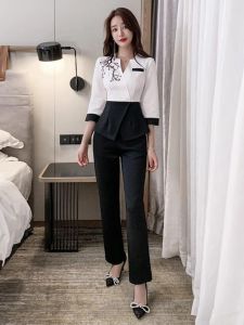 High-End Foot Massage Technician Work Uniform Set New 2025 Health Care Center Foot Bath Stylish Polyester Fiber V-Neck Sleeve