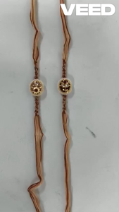 Traditional Designer Rakhi Set of 2 with Kundan Stone & Gold-Tone Charm | Premium Raksha Bandhan Rakhi for Brother