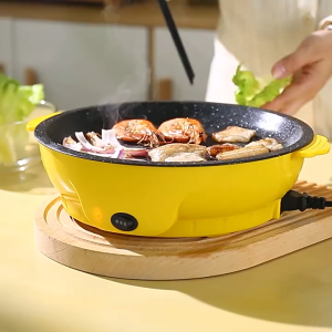 WE 4294 = 迷你圆形电烤盘 Mini Round Electric Grill Pan ☞ 22cm/26cm Ready stock in Malaysia