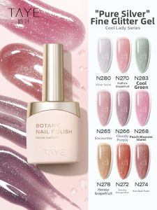 Taye | 2026 New Glitter Ice Cold Lady Series Silver Fine Sparkle Nail Polish