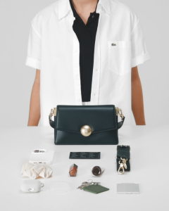 Lacoste Womens Medium Tennis Bliss Shoulder Bag (Noir/Sinople/Folkstone Gray/Peony/Winetasting) - NF5105IT