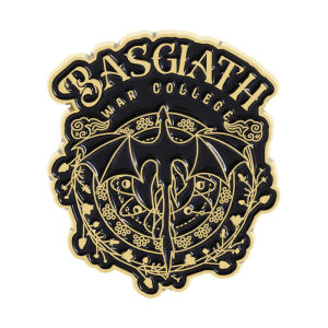 Basgiath War College Fourth Wing Enamel Pin Fantasy Reader Black Dragons Brooch Lapel Badge Jewelry Gift For Bookworm Friends ﻿