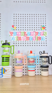 Tumbler Bottle Infused Water 4in1 Design With Two Ways Drink 1000ml / Botol Minum Portable FIES