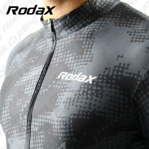RodaX Gamut Long Sleeves Cycling Jersey 3 + 1 Kantong HP Ber-risleting